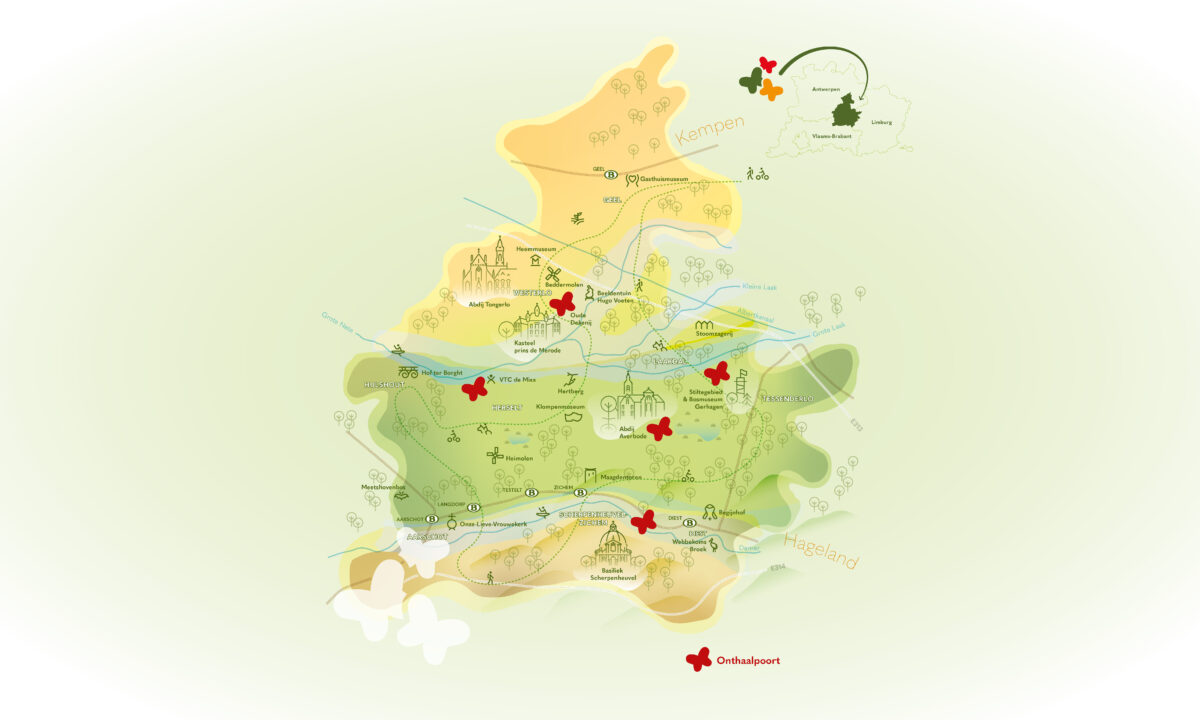 Toeristische kaart Landschapspark de Merode